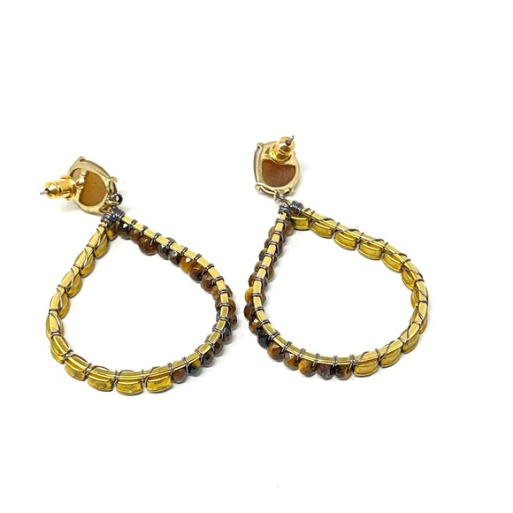 New Anthropologie Gemstone Teardrop Earrings - Picture 4 of 4